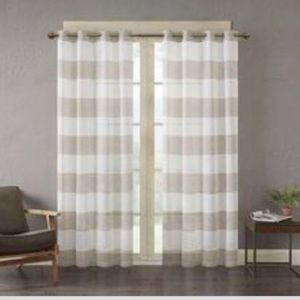 Urban Habitat Mason Yarn Dyed Woven Sheer Window Panel 50” W X 95” L.